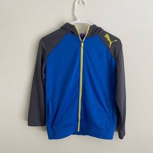 BOYS PUMA ZIP UP HOODIE JACKET
